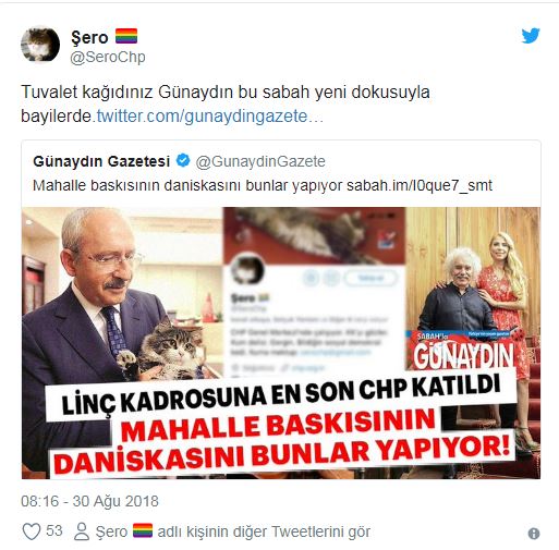 Sabah gazetesi: CHP'nin kedisi tehdit savurdu, mahalle baskısı yapıyor! - Resim : 2