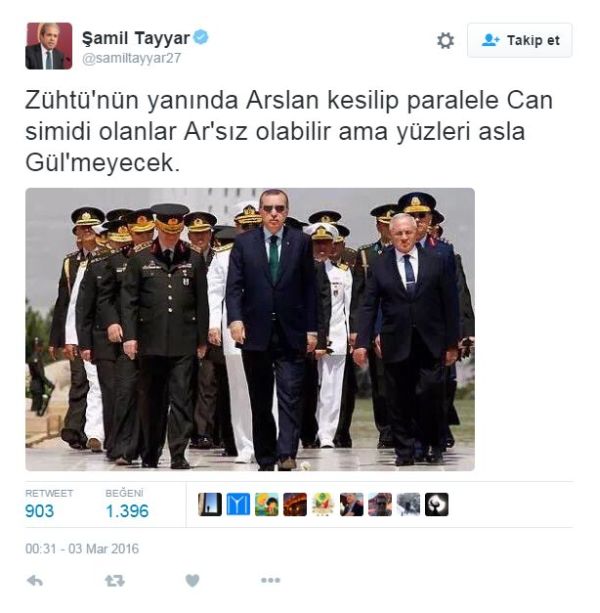 Şamil Tayyar "Arsızlar" deyip Twitter'dan saydırdı: Yüzleri asla Gül'meyecek! - Resim : 1