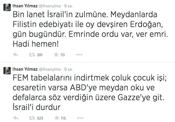 Zaman yazarının Gazze tweet'i sosyal medyayı karıştırdı - Resim : 1