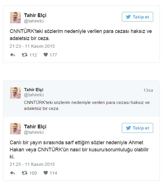 Tahir Elçi CNNTÜRK'e kesilen cezaya talip oldu! - Resim : 1