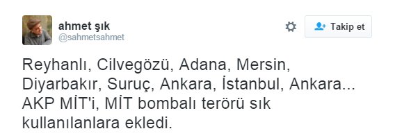 Ahmet Şık'tan olay Ankara tweetleri: AKP MİT'i, MİT bombalı terörü... - Resim : 1