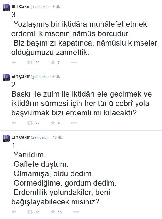 Elif Çakır'ın "Kabataş itirafları" twitter'ı salladı: "Yanıldım, gaflete düştüm" - Resim : 3