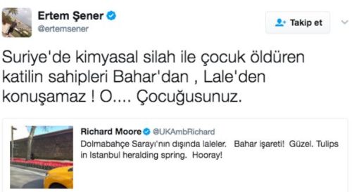 Ertem Şener, Twitter'dan paylaşım yaptı, İngiliz büyükelçi yanıtladı: Off ya! Kim bu aptal? - Resim : 1