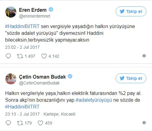 TRT "Adalet Yürüyüşü"nü böyle gördü: CHP liderinin sözde adalet yürüyüşü - Resim : 1