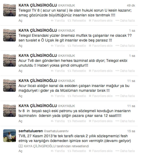 TV 8'in boyalı saçlı patronu sana 12 saat! Kaya Çilingiroğlu ile Serhat Ulueren twitter'dan bombaladı! - Resim : 1