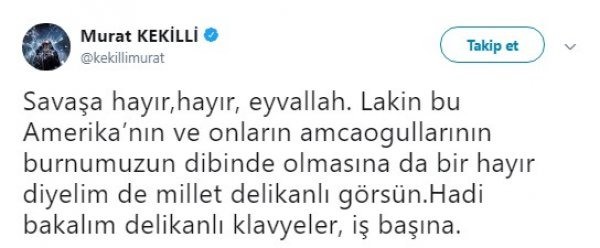 Murat Kekilli'den çok sert Afrin tepkisi: Ayıp lan ayıp... Hainliktir, şerefsizliktir! - Resim : 1