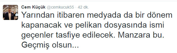 Cem Küçük medyada Davutoğlu sonrasını yazdı: Pelikan Dosyası'nda ismi geçenler tasfiye edilecek - Resim : 1