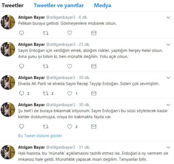 Davutoğlu'nun eski danışmanı Atılgan Bayar, Erdoğan'a isyan etti: Ben münafık değilim, elveda! - Resim : 2