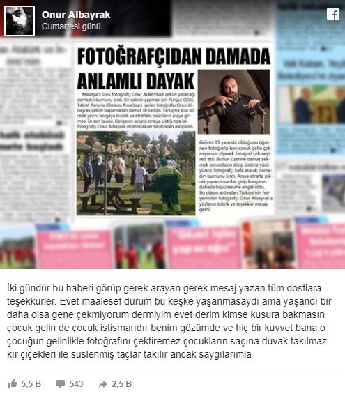 Sosyal medya bu haberi konuşuyor! Fotoğrafçı gelini görünce damadı dövdü! - Resim : 1