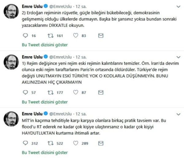 Firari Emre Uslu'dan panik mesajları: Bulunduğunuz yerleri terk edin! Hocaefendinin emri - Resim : 3