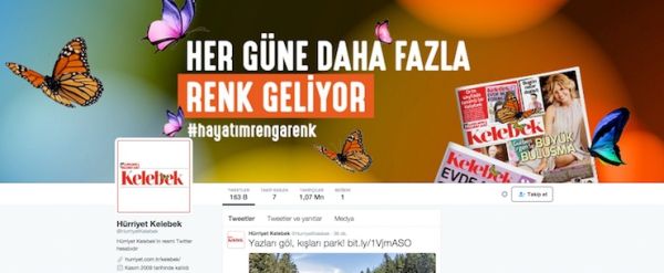 Radikal Gazetesi'ne Twitter şoku! Hesabına 'Kelebek' kondu! - Resim : 1