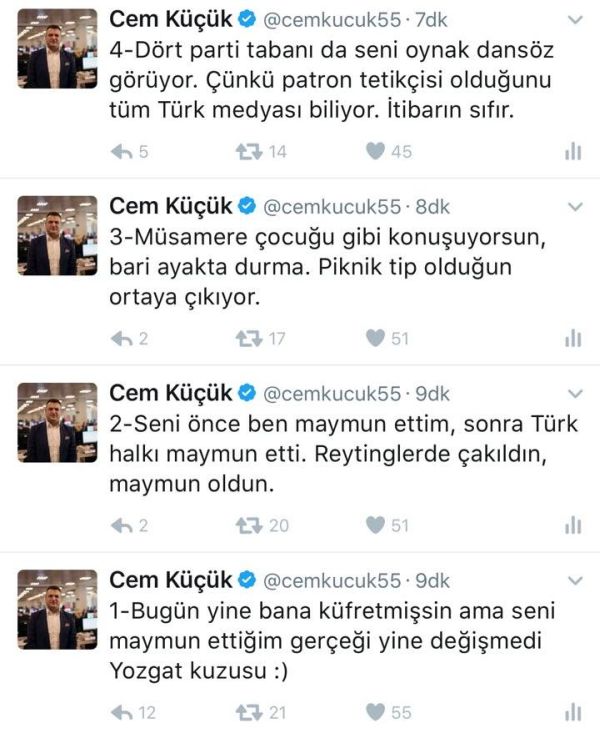 Cem Küçük Ahmet Hakan'ı "reytingle" vurdu: Reytinglerde çakıldın, maymun oldun! (Medyaradar/Özel) - Resim : 1