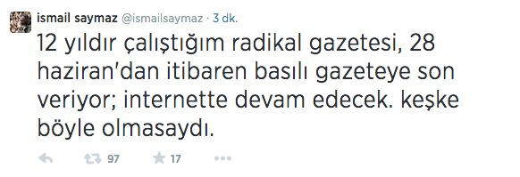 Radikal Gazetesi kapanıyor! Son sayısı ne zaman çıkacak? (Medyaradar/Özel) - Resim : 1