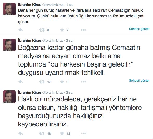 Vatan yazarının bu tweetleri TT oldu! Bana her gün küfreden Cemaat için... - Resim : 1