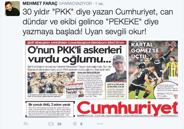 Eski yazarından Cumhuriyet'e şok salvo! Uyan sevgili okur! - Resim : 1