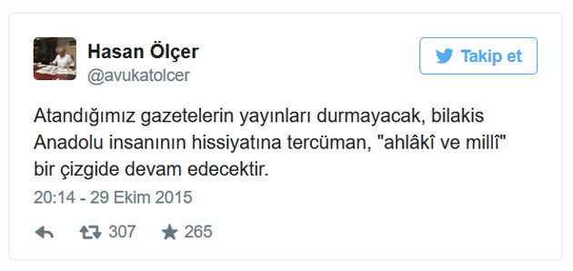 Terbiyesiz diyerek gazeteci kovan kayyum: Yayınlarımız ahlaki ve milli çizgide sürecek! - Resim : 2