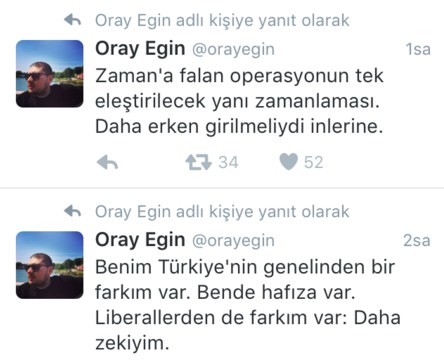 Oray Eğin kayyum atanan Zaman'ı Twitter'dan bombaladı: Beter olsunlar! - Resim : 2