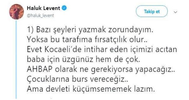 Türkiye’yi yasa boğan intiharla ilgili Haluk Levent harekete geçti! - Resim : 2