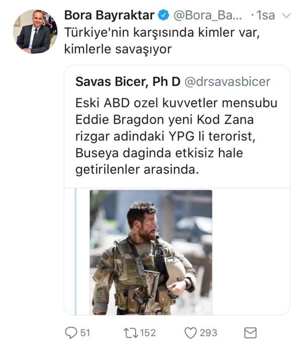 Ortadoğu uzmanı 25 yıllık gazeteci fena trollendi! 'Öldürülen YPG'li diye ABD'li oyuncunun fotoğrafını paylaştı! - Resim : 1