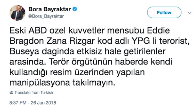 Ortadoğu uzmanı 25 yıllık gazeteci fena trollendi! 'Öldürülen YPG'li diye ABD'li oyuncunun fotoğrafını paylaştı! - Resim : 2