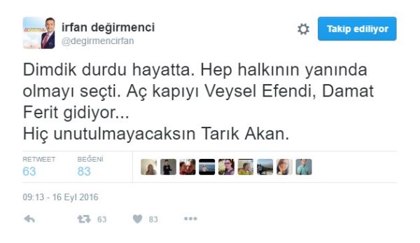 Tarık Akan'ın vefatı sosyal medyayı yasa boğdu - Resim : 4