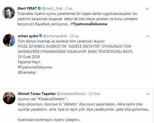 'Sadece Diktatör’ün yasaklanmasına tepki: Tiyatroma dokunma! - Resim : 1