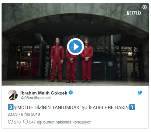 Melih Gökçek'ten La Casa De Papel için bomba iddia: Ali Koç'a suikast, Gezi ve darbe işareti - Resim : 3