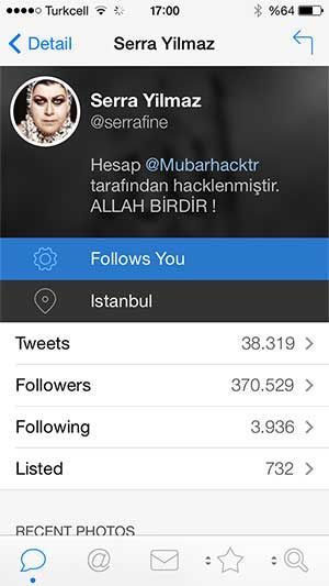 Serra Yılmaz'ın Twitter hesabı hacklendi - Resim : 3