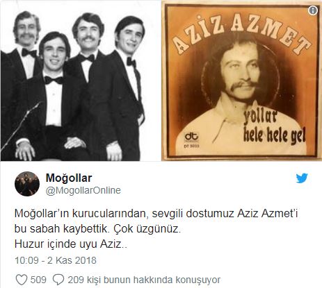 Müzik dünyasının acı kaybı! Moğollar'ın ilk solisti yaşamını yitirdi! - Resim : 1