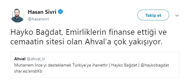 Hayko Bağdat'ın 'Muharrem İnce' yazısı tartışma yarattı! "Elinde cemaat çetesinin megafonu var!" - Resim : 4