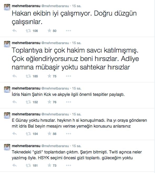 Mehmet Baransu'dan olay HSYK tweeti! Yaptığım liste kazanacak! - Resim : 2