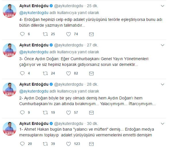 Ahmet Hakan'ın "Yalancı" çıkışına Aykut Erdoğdu'dan jet yanıt: Aydın Doğan'ın yaşına hürmetim olmasa... - Resim : 4