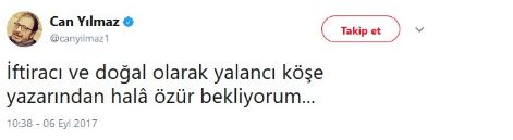 Sabah köşe yazarı skandal gafı için özür diledi: Özür dilerim Cem Yılmaz! - Resim : 1