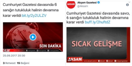 Cumhuriyet davası hakimini kızdıran haber! Star ve Akşam'a suç duyurusu! - Resim : 1