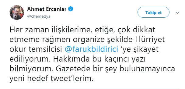 Hürriyet Okur Temsilcisi'nin hedefinde o muhabir var! 'Ali Koç'u koruyup kollayalım' tweet'i atmıştı... - Resim : 2