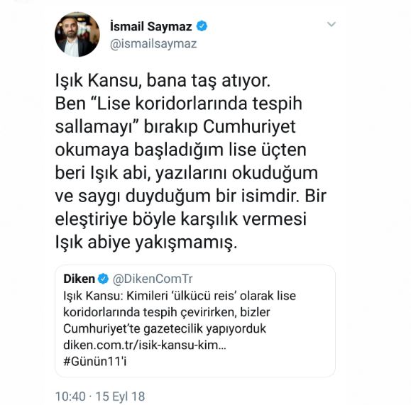 Cumhuriyet yazarı sert çıktı, İsmail Saymaz üzerine alındı: Kimileri "Ülkücü reis" olarak lise koridorlarında... - Resim : 1