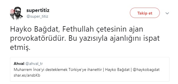 Hayko Bağdat'ın 'Muharrem İnce' yazısı tartışma yarattı! "Elinde cemaat çetesinin megafonu var!" - Resim : 5