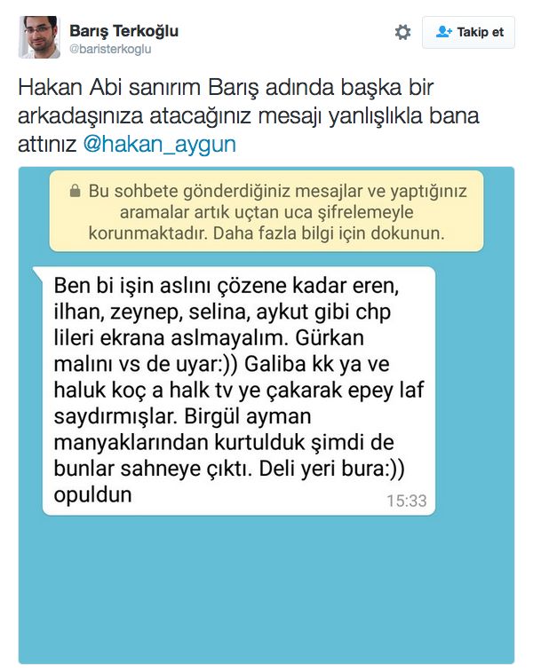 O mesaj Hakan Aygün'ü sosyal medyaya düşürdü: 'Gürkan malını vs.'de uyar' - Resim : 1