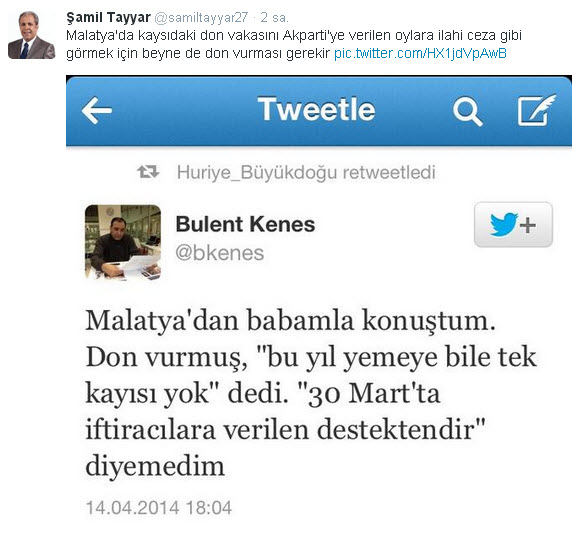 Şamil Tayyar'dan Bülent Keneş'e şok tweet: Beynine don vurmuş! - Resim : 1