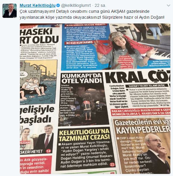 Murat Kelkitlioğlu 'Tazminat' haberini yalanladı: Aydın Doğan sürprizlere hazır ol! - Resim : 4