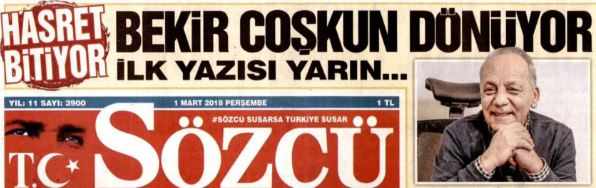 Bekir Coşkun'dan sevindiren haber! Köşe yazılarına ne zaman dönüyor? - Resim : 1