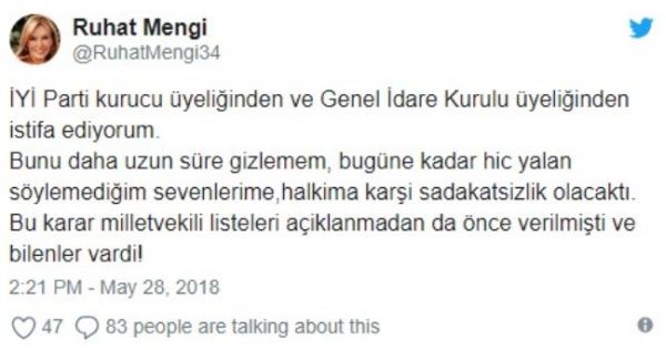 İyi Parti kurucularından gazeteci Ruhat Mengi istifa etti! - Resim : 1