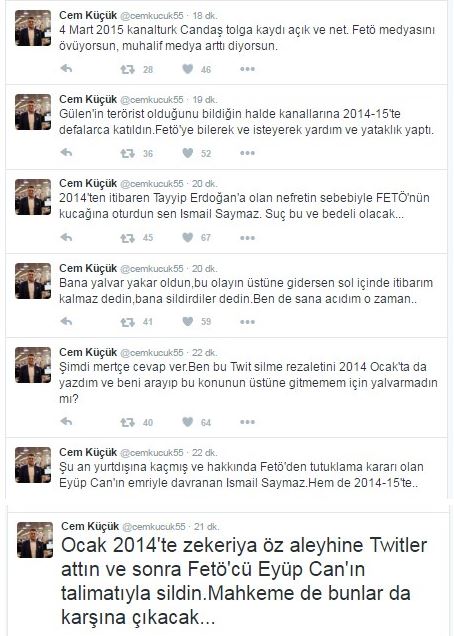 Cem Küçük ile İsmail Saymaz Twitter'de fena kapıştı: Bedelini ödeyeceksin, stajyer bitirim! - Resim : 5