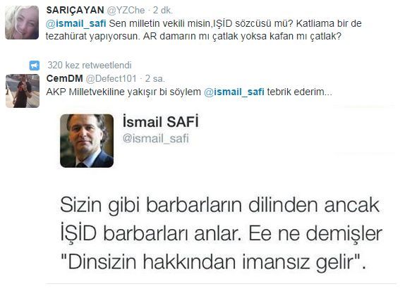 AKP'li Safi'nin IŞİD tweeti, sosyal medyayı ayağa kaldırdı - Resim : 2