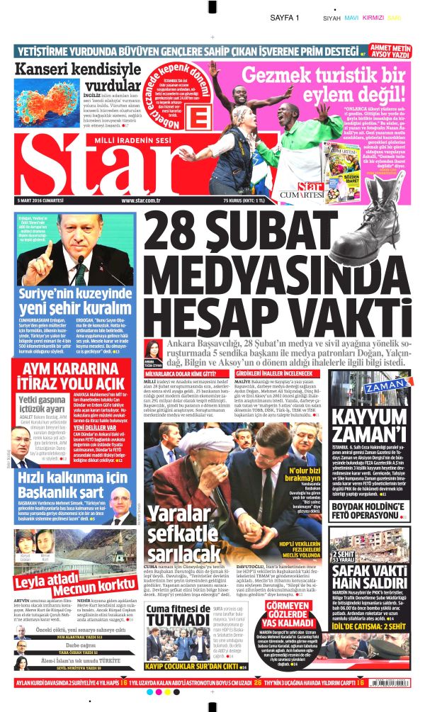 Star Gazetesi manşetten duyurdu: Hesap sırası onlara geldi! - Resim : 1