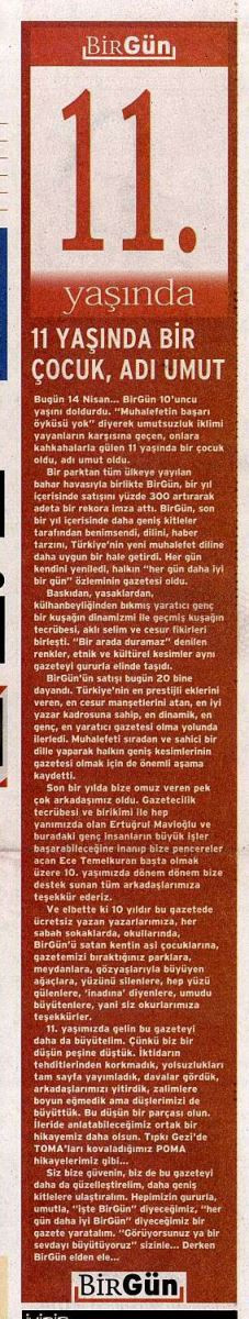 BirGün Gazetesi 11. yaşını kutluyor - Resim : 1