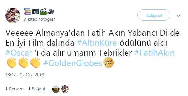 Fatih Akın, Altın Küre ödülü ile Twitter’a damga vurdu - Resim : 5