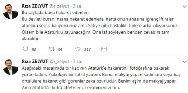 Sosyal medyayı karıştıran tweet: 'Atatürk'e hakaret edenlerin hastalığı cinsel' - Resim : 2