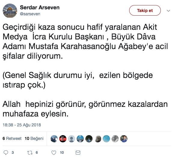 Akit Medya İcra Kurulu Başkanı Karahasanoğlu kaza geçirdi! - Resim : 1