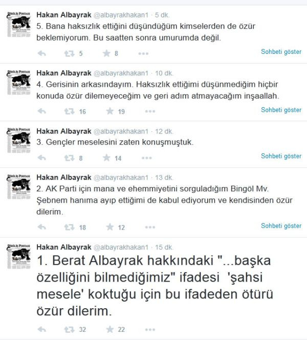 "Hür yandaş" Hakan Albayrak, Erdoğan'ın damadından özür diledi - Resim : 2